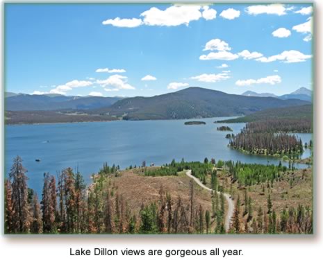 Lake Dillon views are gorgeous all year.