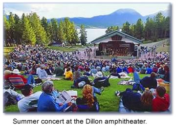 Summer concert at the Dillon amphitheater.